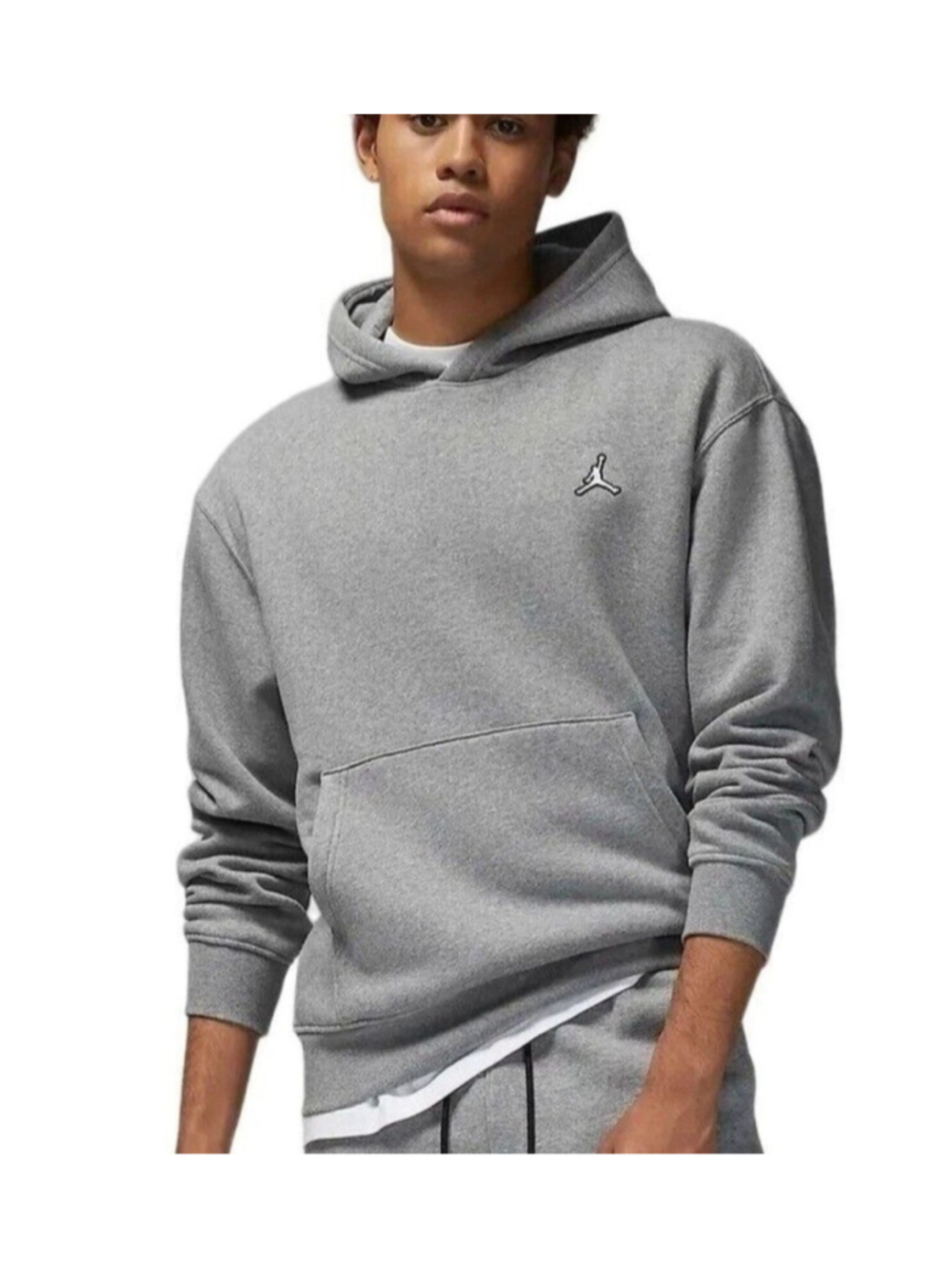 Nike Air Jordan Brooklyn Fleece Men’s Small Hoodie Sweatshirt Gray DQ7466-091